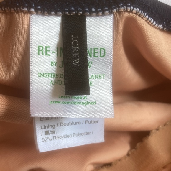 Reimagined by J Crew ruched bandeau one piece bathing suit in horizontal stripes - Picture 9 of 15